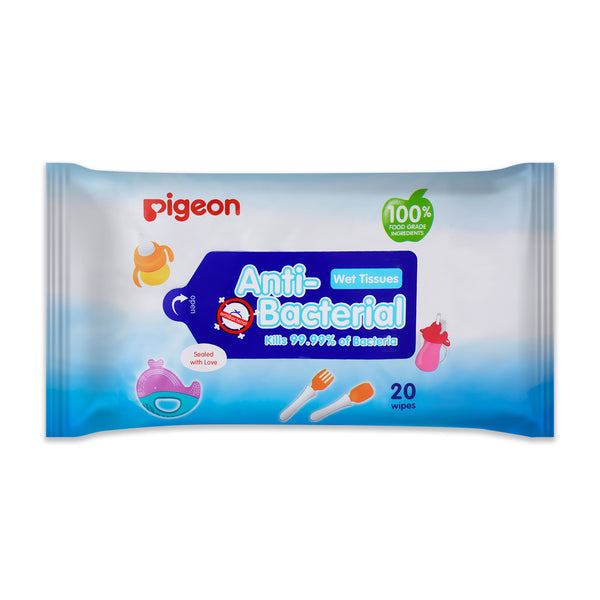 Antibacterial Baby Wipes 20 sheets pack Pigeon Australia