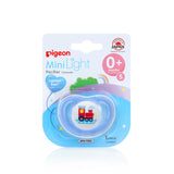 Pigeon MiniLight pacifier size S, colour blue, in its packaging