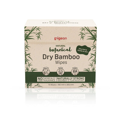 Pigeon Natural Botanical Dry Bamboo Wipes 70