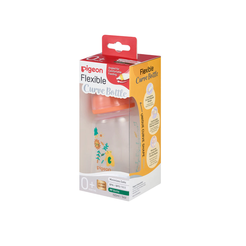 PIGEON FLEXIBLE CURVE BOTTLE PP FOREST 150ML 