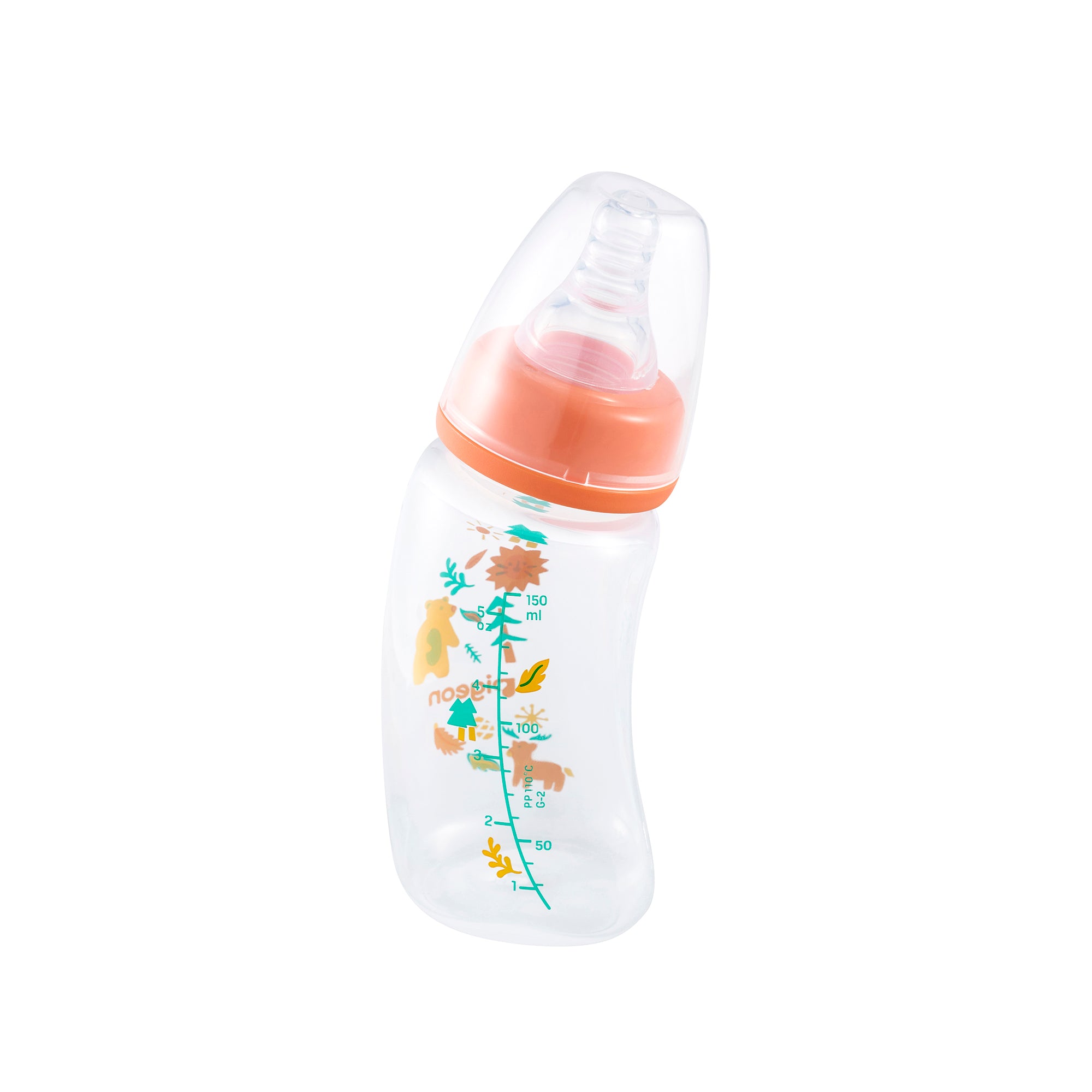 PIGEON FLEXIBLE CURVE BOTTLE PP FOREST 150ML 