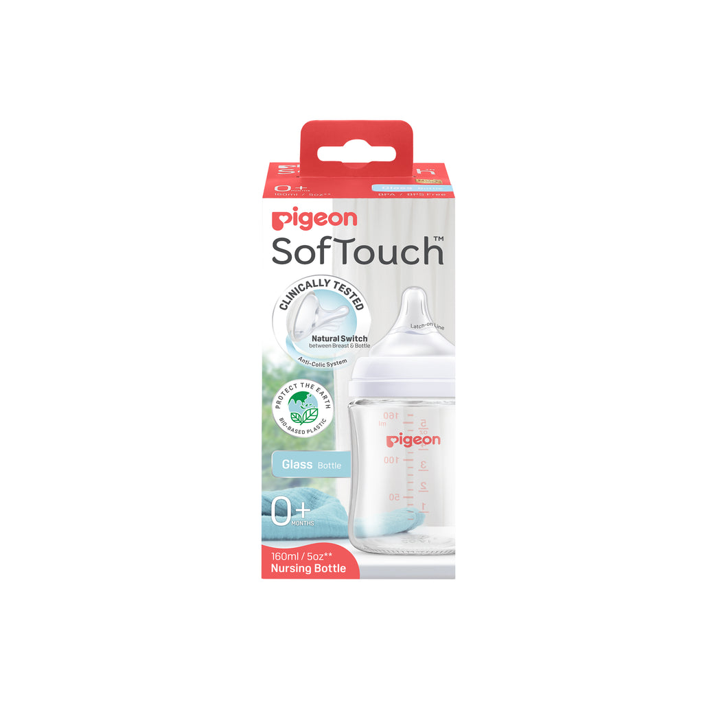 PIGEON SOFTOUCH BPP BOTTLE GLASS 160ML