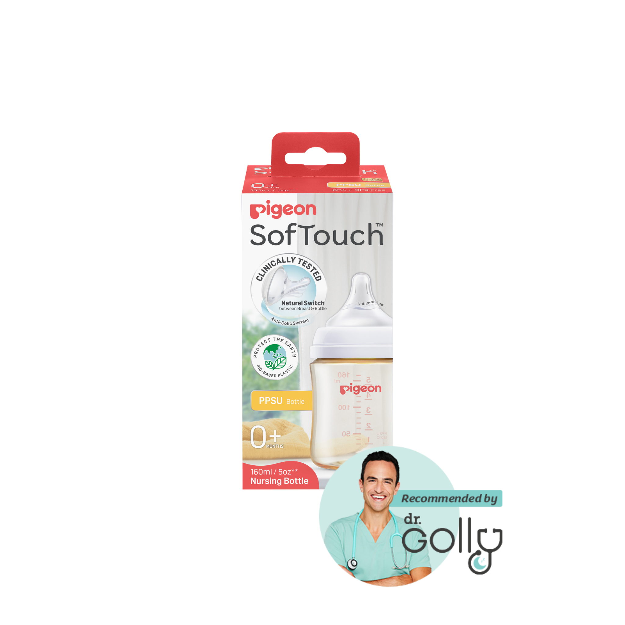 SOFTOUCH BPP BOTTLE PPSU 160ML