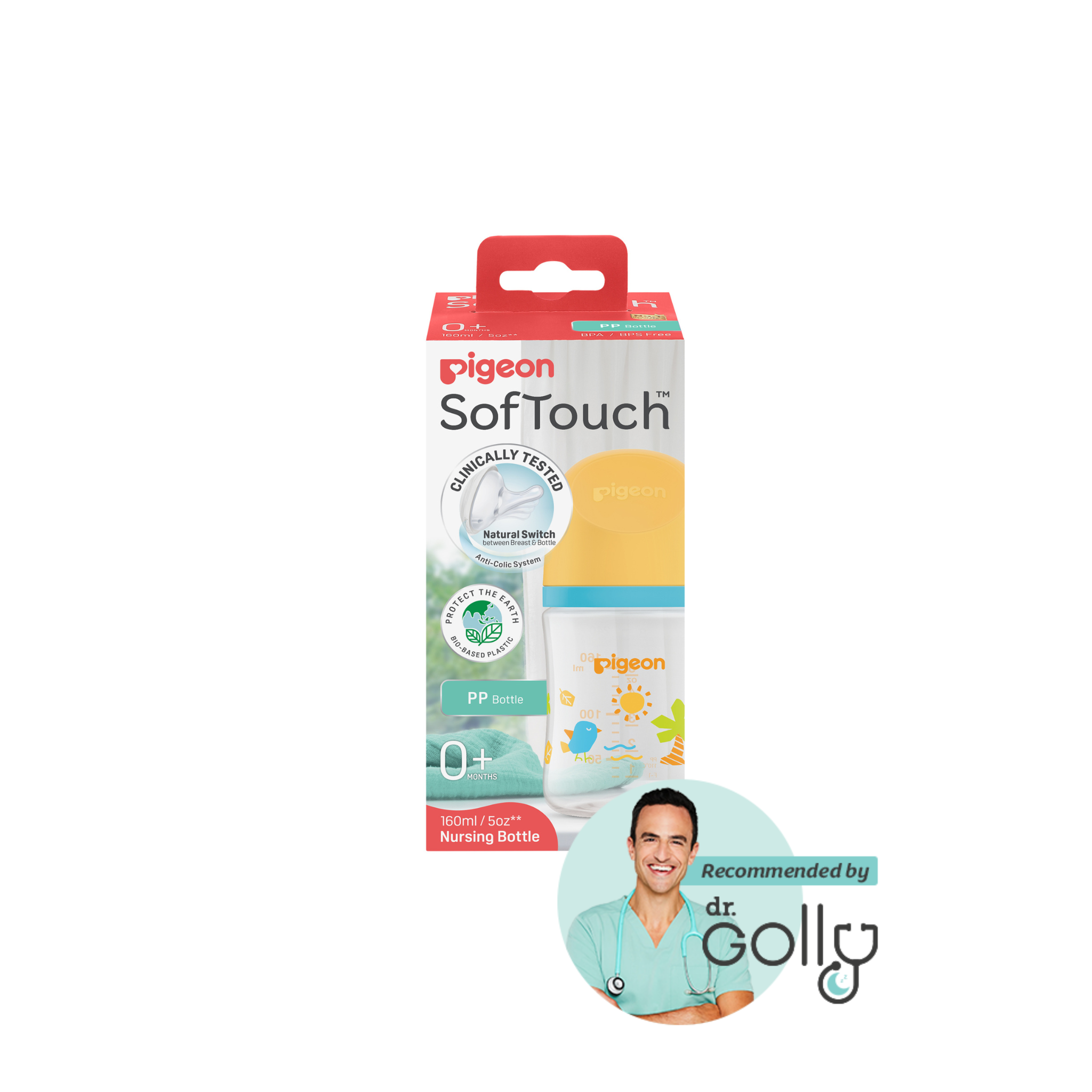 SOFTOUCH  NURSING BOTTLE PP 160ML SUMMER