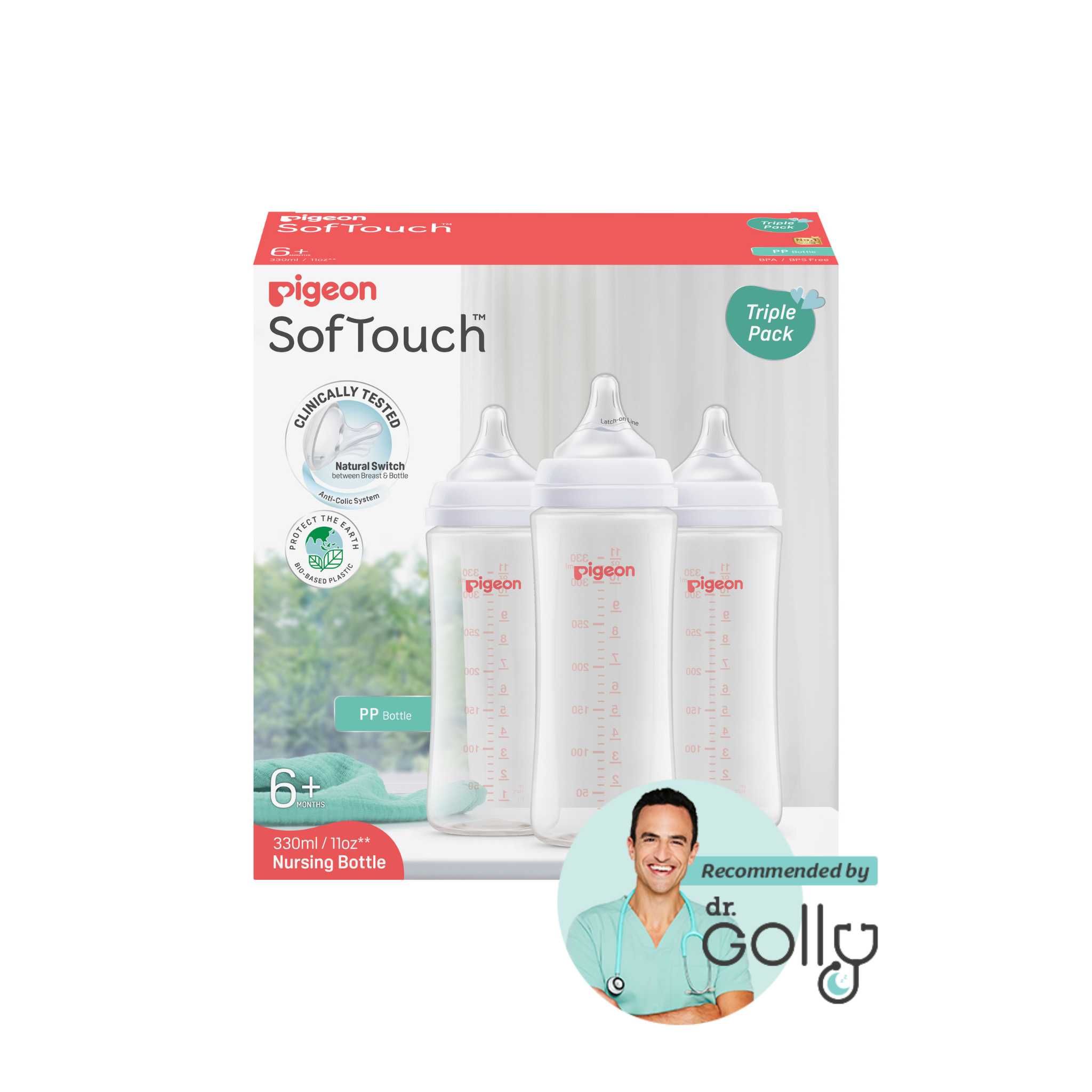 SOFTOUCH BPP BOTTLE PP TRIPLE PACK 330ML