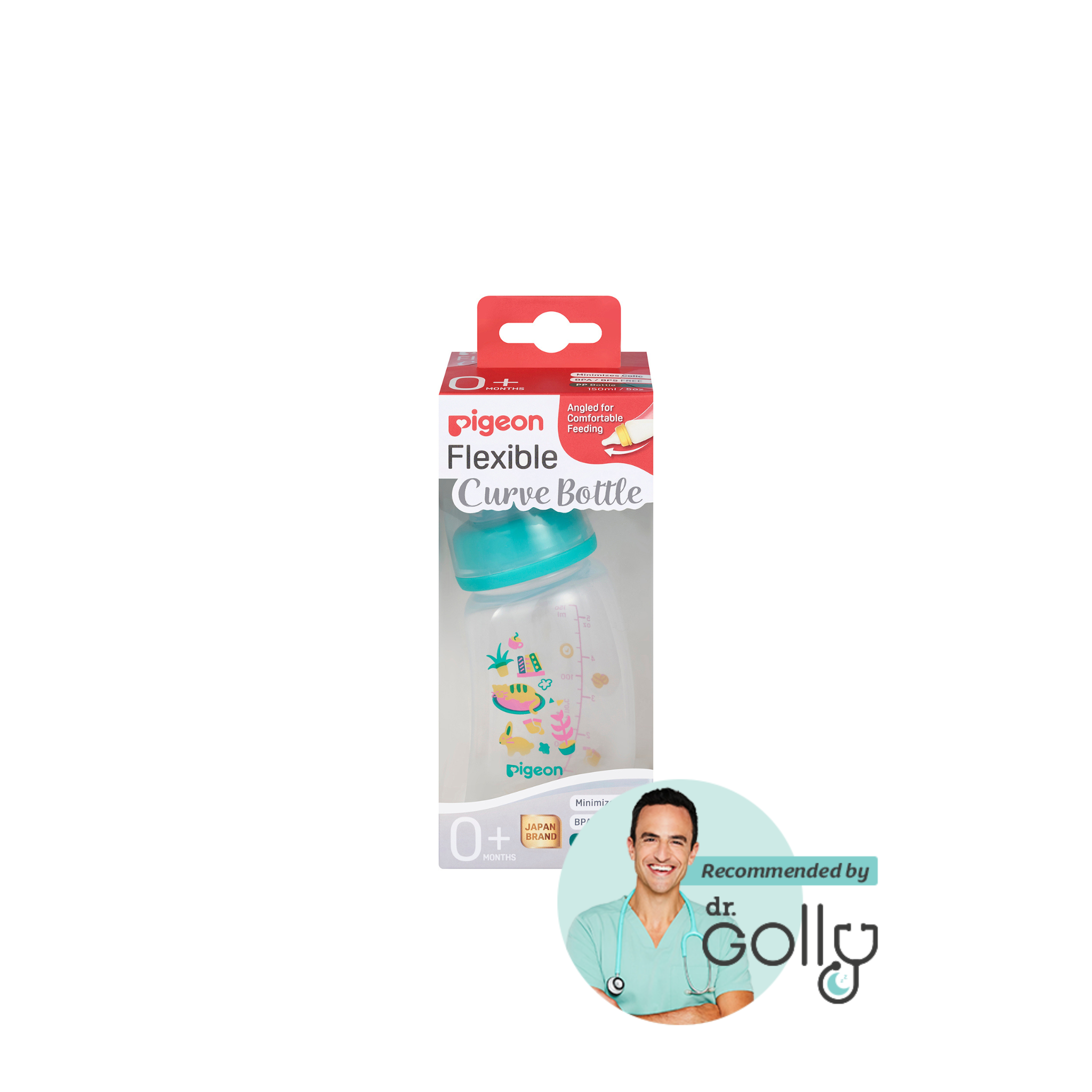 PIGEON FLEXIBLE CURVE BOTTLE PP HOME 150ML