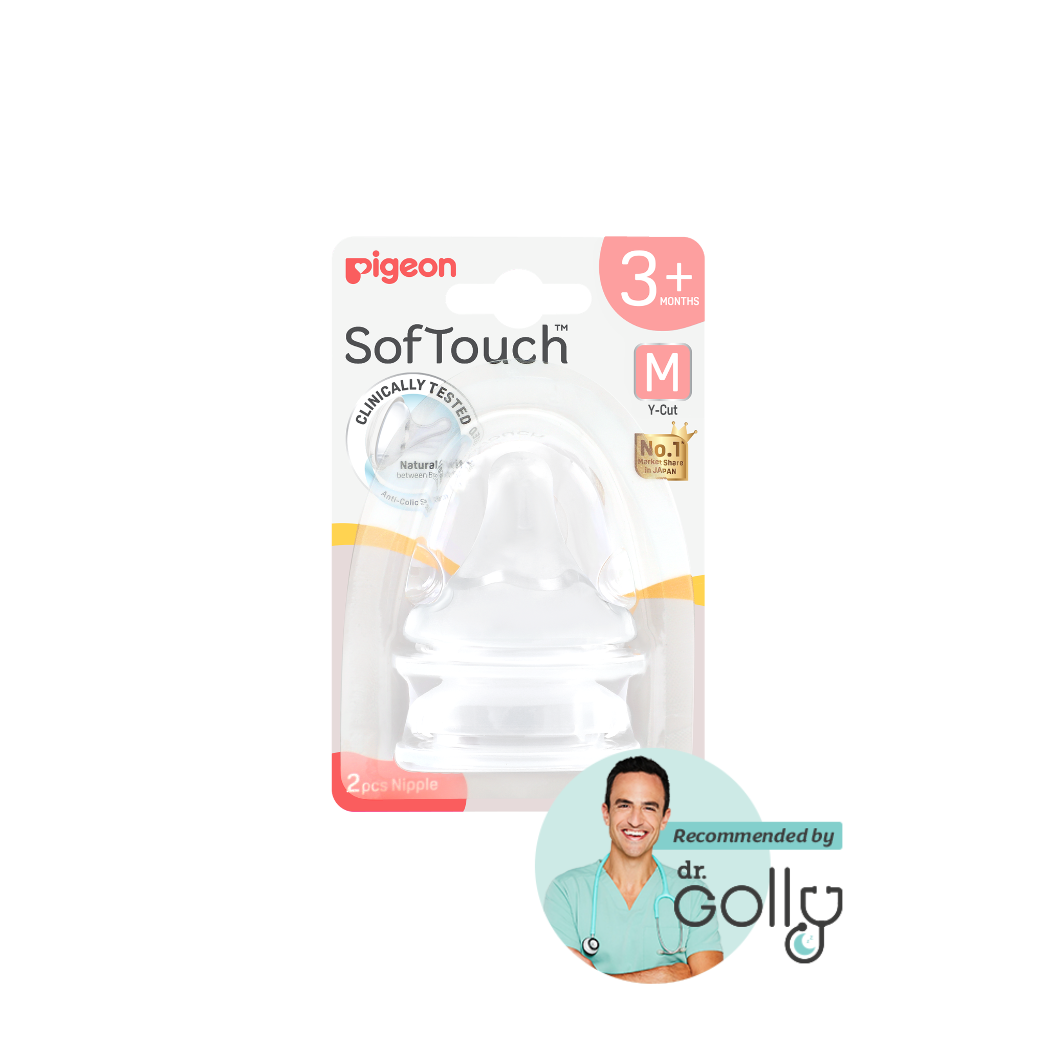 SOFTOUCH BPP PERISTALTIC PLUS TEAT M 2PCS