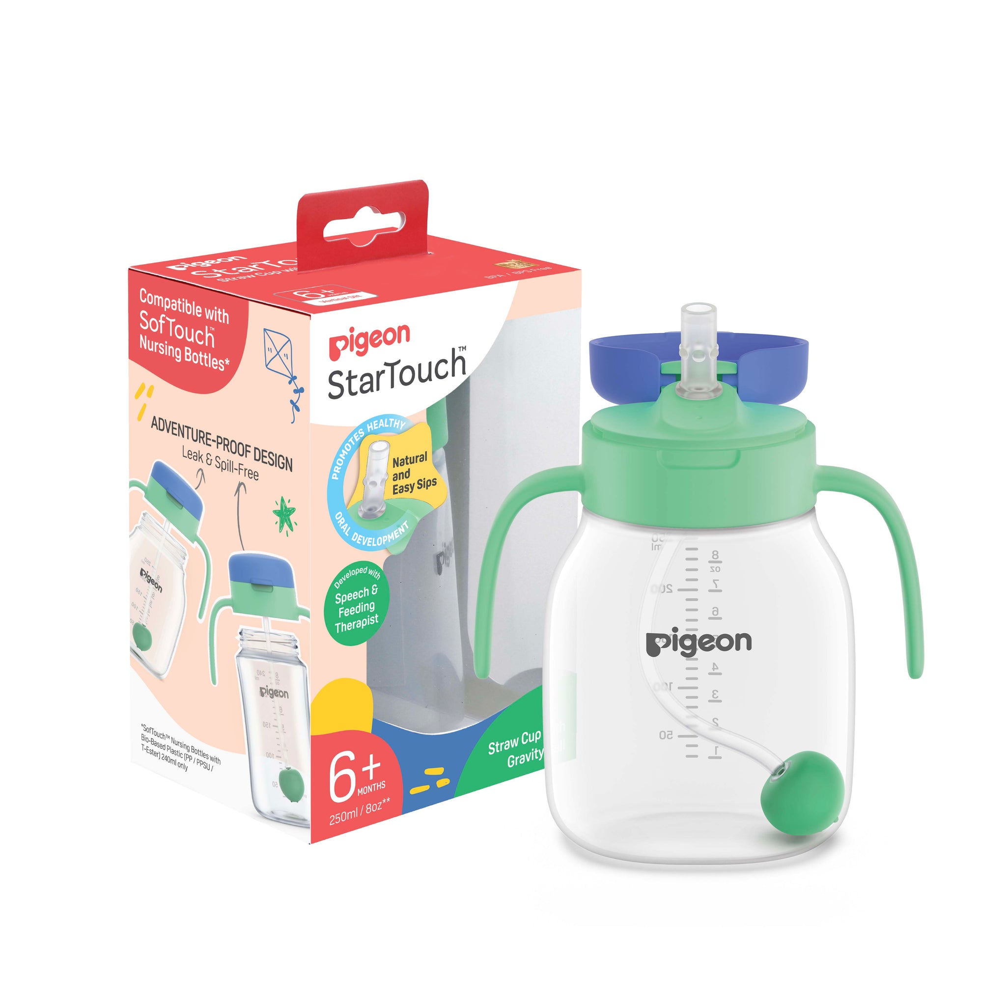 StarTouch™ straw Cup with Gravity Ball 250ml - Mint To Be