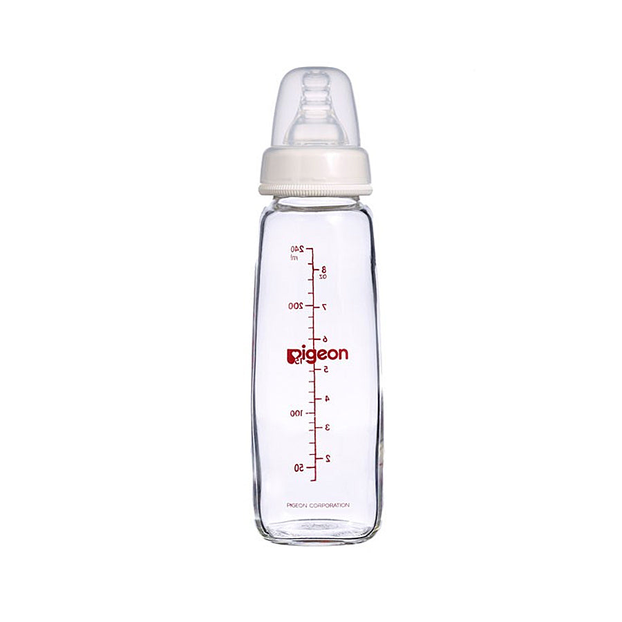 Glass Baby Bottle 240ml Flexible Baby Bottle Pigeon – Pigeon