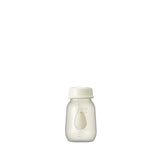 a 120mL pigeon weaning bottle with spoon in the bottle