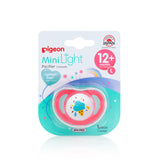 Pigeon MiniLight pacifier size L, colour pink, in its packaging