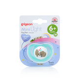 Pigeon MiniLight pacifier size M, colour aqua, in its packaging