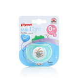 Pigeon MiniLight pacifier size S, colour aqua, in its packaging