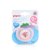 Pigeon MiniLight pacifier size S, colour pink, in its packaging