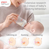 SofTouch™ III Baby Bottle PPSU 160ml latch and sucking guide